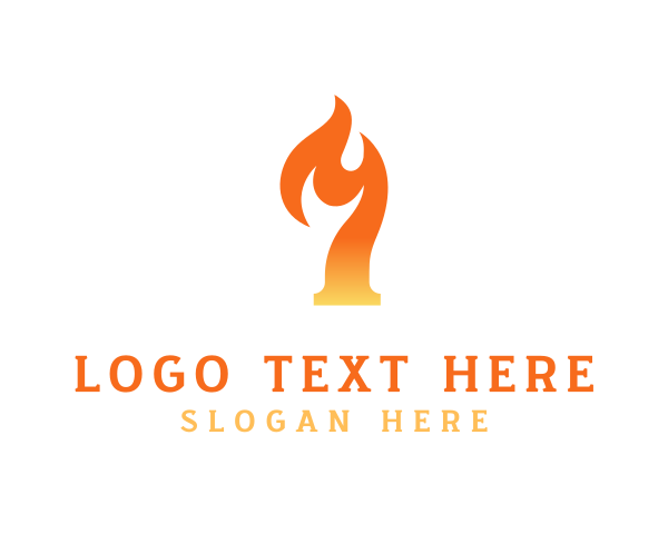 Orange Flame logo example 1