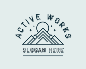 Mountain Trekking Adventure logo design