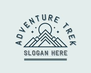 Mountain Trekking Adventure logo design