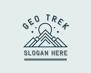 Mountain Trekking Adventure logo design