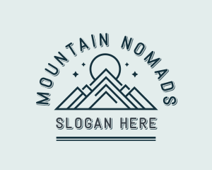 Mountain Trekking Adventure logo design