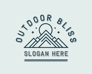 Mountain Trekking Adventure logo design