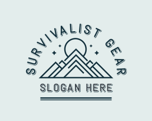 Mountain Trekking Adventure logo design