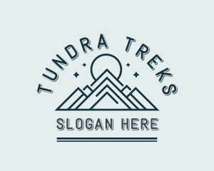 Mountain Trekking Adventure logo design