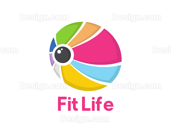 Colorful Ball Camera Logo