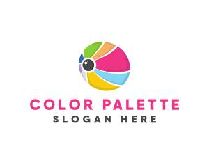 Colorful Ball Lens logo design