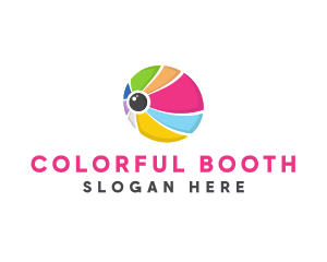 Colorful Ball Lens logo design