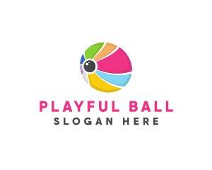 Colorful Ball Lens logo design