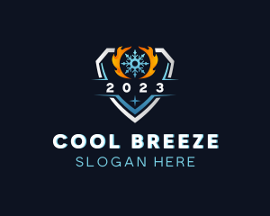 Cooling Hvac Shield logo design