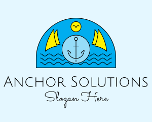 Anchor Ocean Wave logo