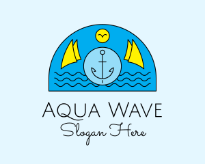 Anchor Ocean Wave logo