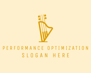 Piano Harp Guitar logo design