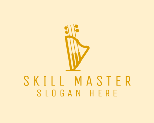 Piano Harp Guitar logo design