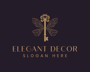 Ornate Key Wings Insect logo design