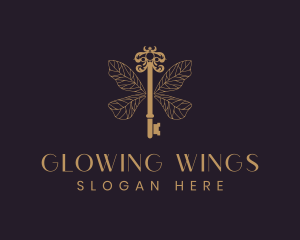 Ornate Key Wings Insect logo design