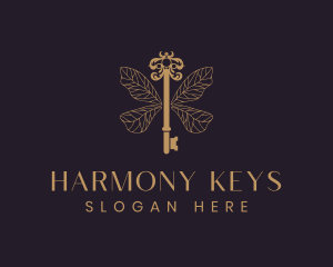 Ornate Key Wings Insect logo design