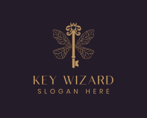 Ornate Key Wings Insect logo design