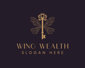 Ornate Key Wings Insect logo design