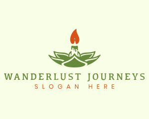 Lotus Candle Flame logo