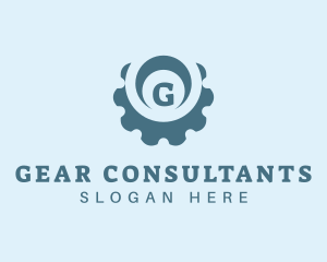 Cogwheel Gear Machinery logo design