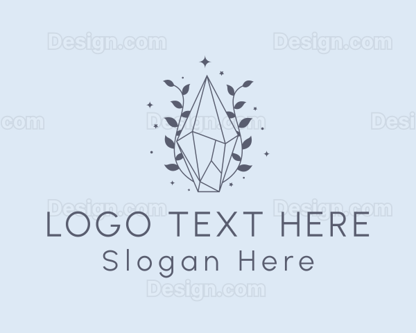 Premium Crystal Leaves Logo