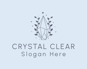 Premium Crystal Leaves logo design