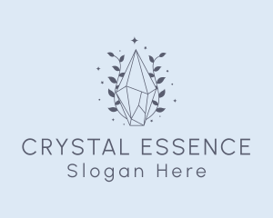 Premium Crystal Leaves logo design