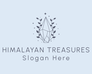 Premium Crystal Leaves logo design