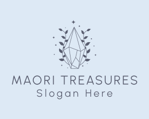 Premium Crystal Leaves logo design