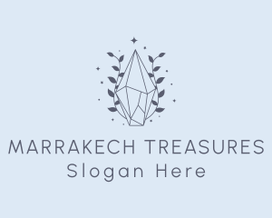 Premium Crystal Leaves logo design