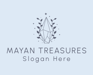 Premium Crystal Leaves logo design