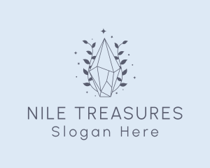 Premium Crystal Leaves logo design