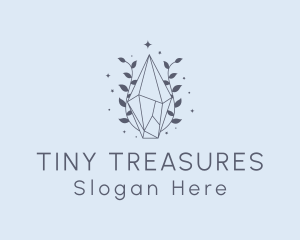 Premium Crystal Leaves logo design