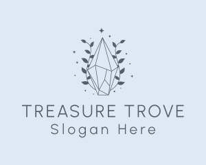 Premium Crystal Leaves logo design