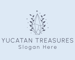 Premium Crystal Leaves logo design