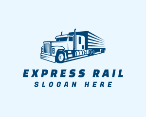 Blue Express Trucking  logo design