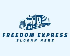 Blue Express Trucking  logo design