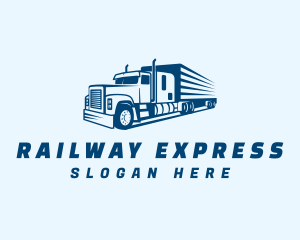 Blue Express Trucking  logo design