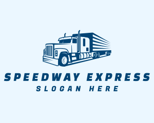 Blue Express Trucking  logo design