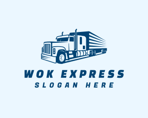 Blue Express Trucking  logo design