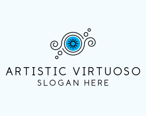 Abstract Eye Lashes logo design