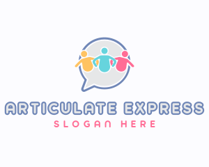 Speech Bubble People logo design