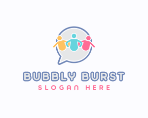 Speech Bubble People logo design