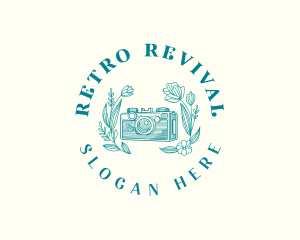 Retro Wedding Camera logo design