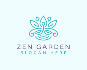 Yoga Zen Lotus logo design