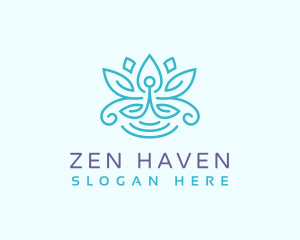 Yoga Zen Lotus logo design