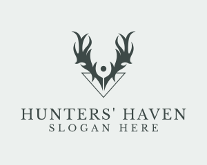 Luxury Reindeer Antler  logo design