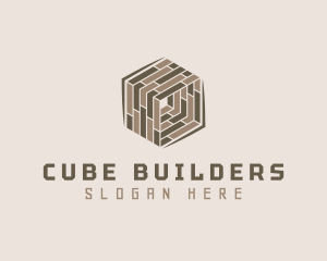 Cube Brick Flooring logo design