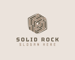 Cube Brick Flooring logo design