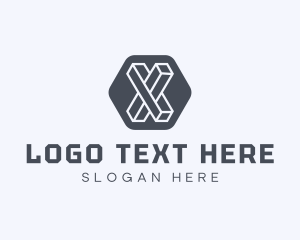 Geometric Letter X logo design